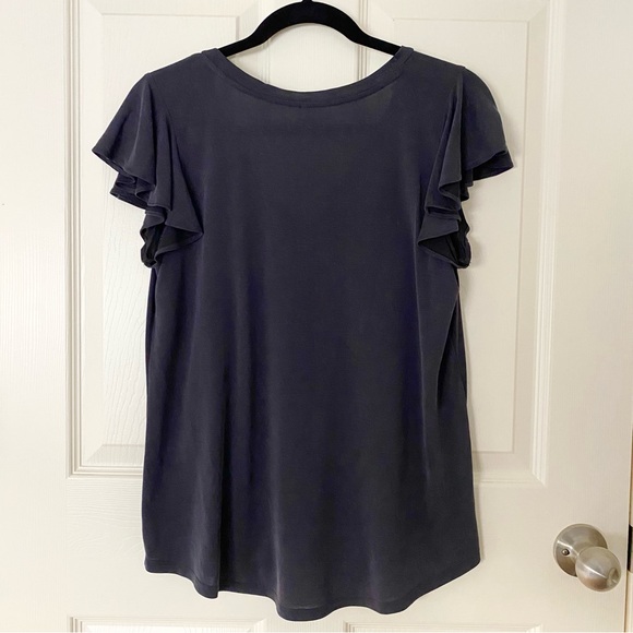 LOFT Gray Blue Blouse Size XS - Picture 3 of 4